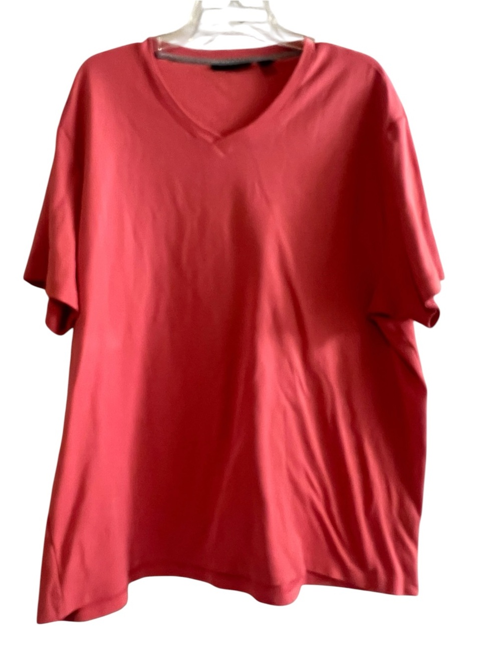 Perry Ellis V-Neck T-Shirt Coral XXL